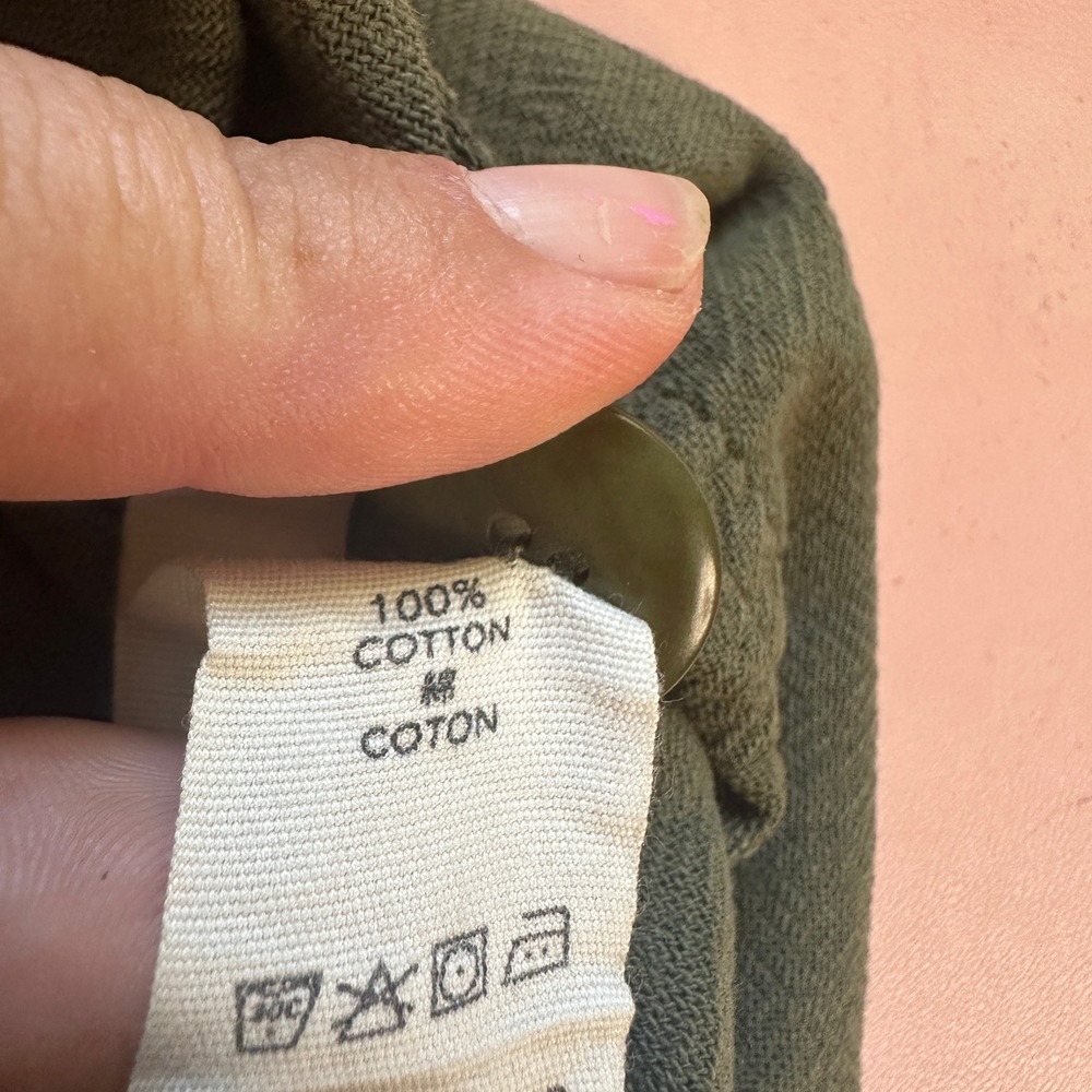 The Great Army Pants Olive Green Cotton Drop Crotch Tapered Trousers Size 1 S - Picture 8 of 9